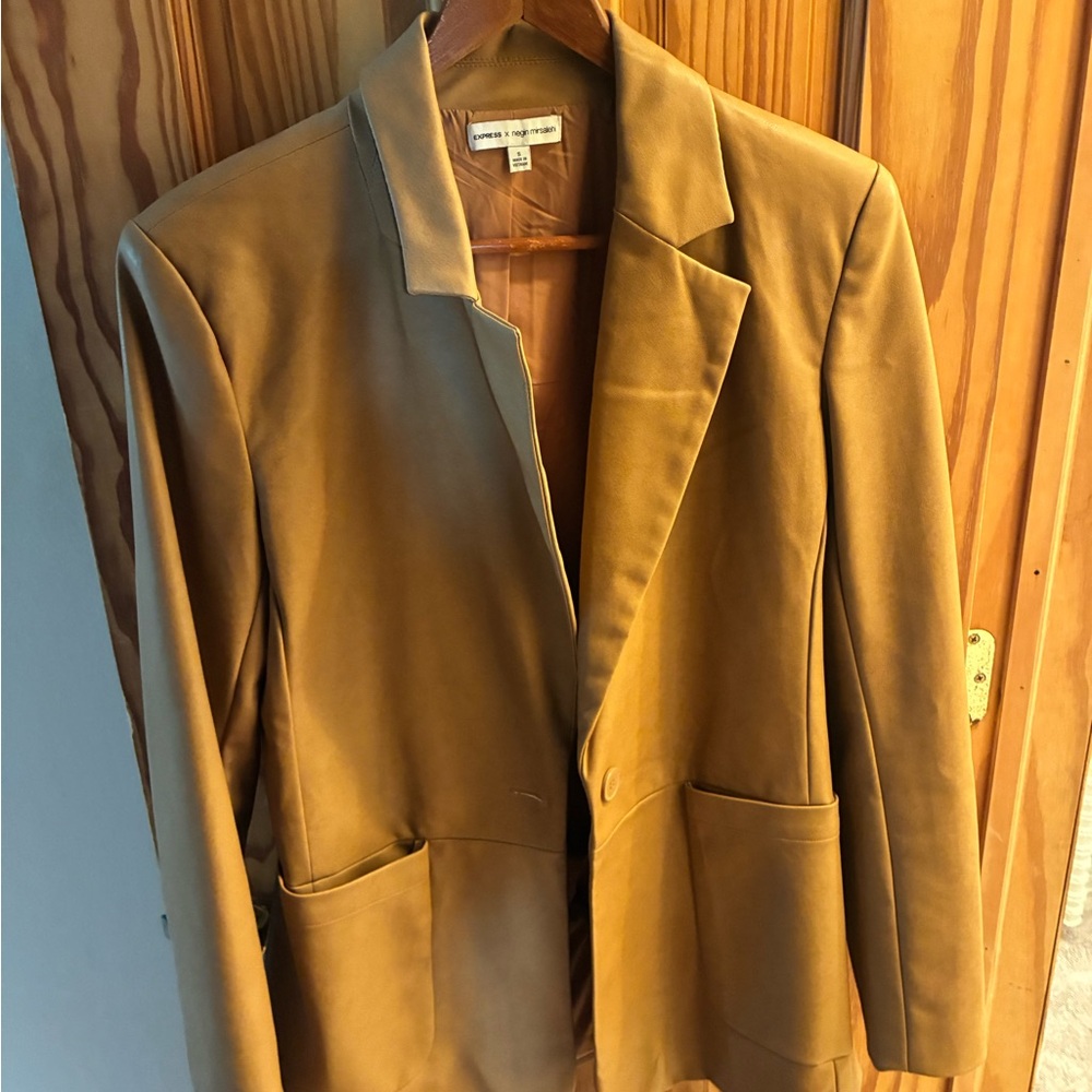 Express Women's Tan Leather Blazer